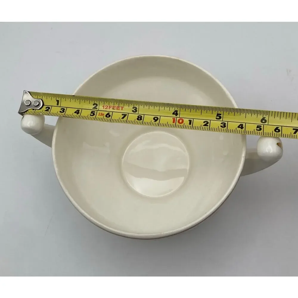 Vintage 1920's-1930's Mildred Pattern Mount Clemens Gold Rim Sugar bowl with Lid